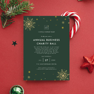 Grün   Geschäftliche Weihnachtsfeier Event-Fundrai Einladung