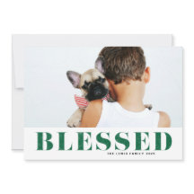 Grün gesegnete Typografie-Foto Weihnachten