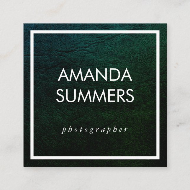 Grün gestört quadratische visitenkarte (Vorderseite)