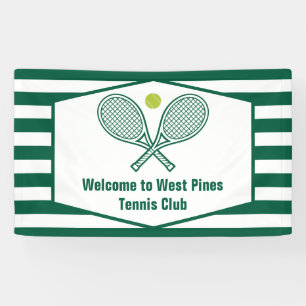 Grün gestreifte Tennis Custom Country Club Begrüßu Banner