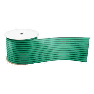 Grün gestreifter minimalistischer Vintage-elegante Satinband