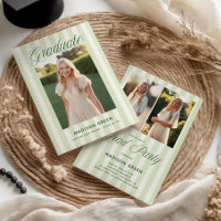 Grün gestreifter Preppy-Abschluss