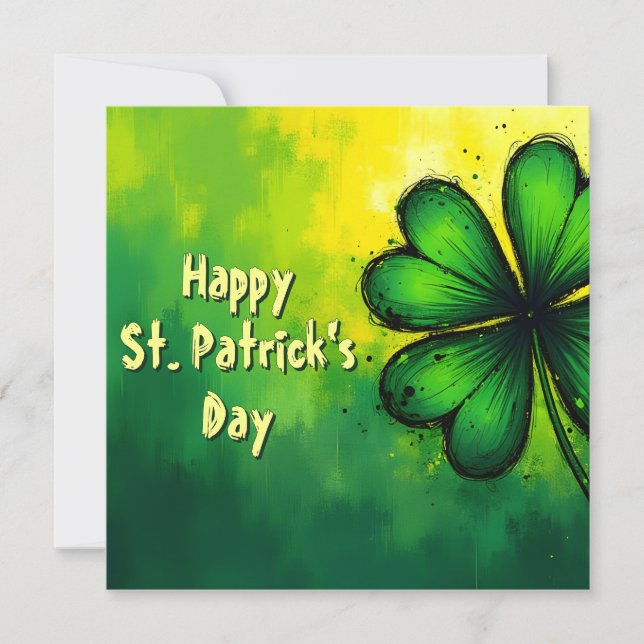 Grün, Glück & Freude - Frohen St. Patrick's Day! (Vorderseite)