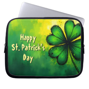 Grün, Glück & Freude - Frohen St. Patrick's Day! Laptopschutzhülle