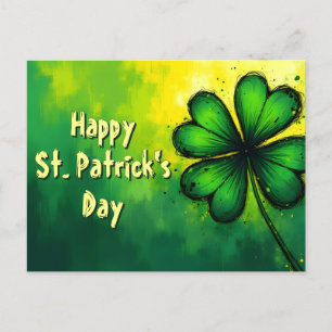 Grün, Glück & Freude - Happy St. Patrick's Day! Feiertagspostkarte