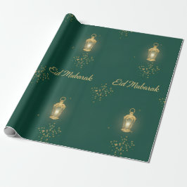 Grün/Gold Eid-Geschenkpapier Geschenkpapier