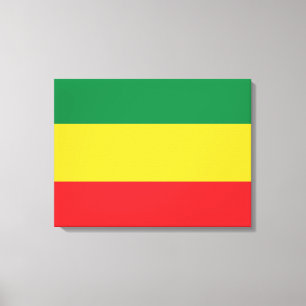 Grün, Gold (gelb) und rote Farbflagge Leinwanddruck