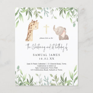 Grün & Gold Jungle Christening & 1. Geburtstag