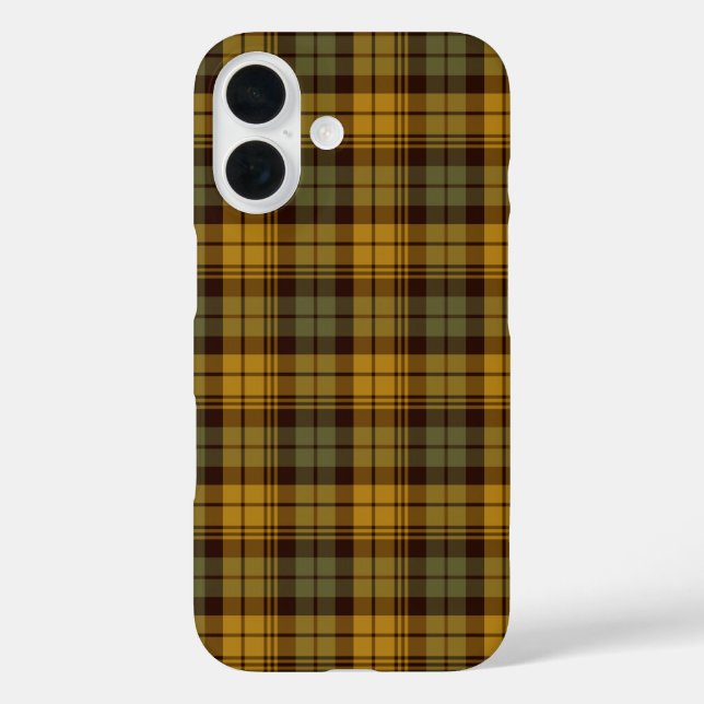Grün, Gold und Braun Rustikal Kariert Case-Mate iPhone Hülle (Rückseite)