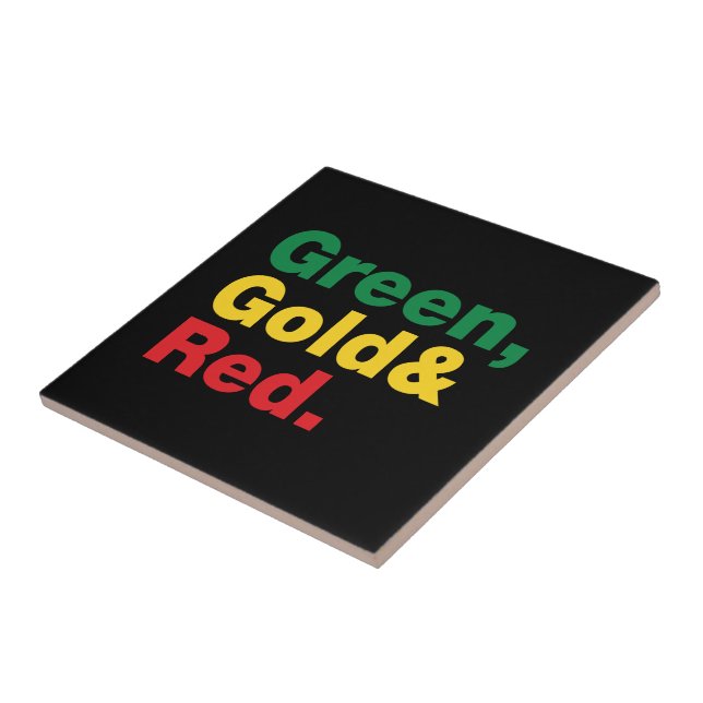 Grün, Gold und Rot. Fliese (Seite)