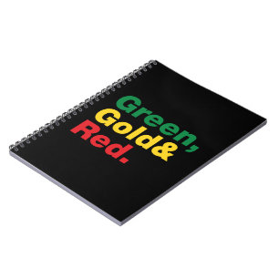 Grün, Gold und Rot. Notizblock