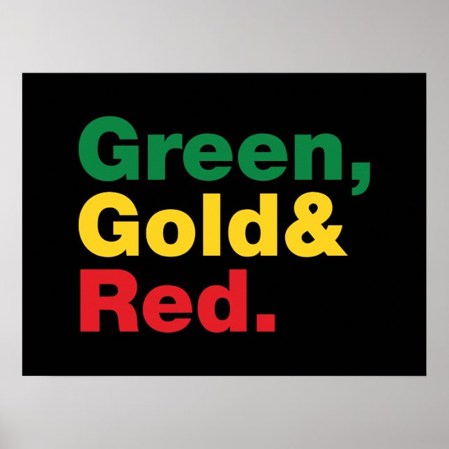 Grün, Gold und Rot. Poster (Vorne)