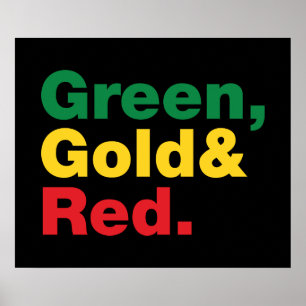 Grün, Gold und Rot. Poster