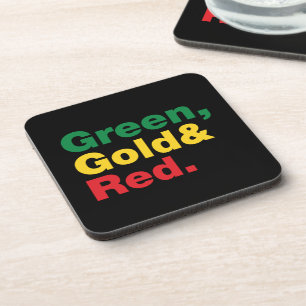 Grün, Gold und Rot. Untersetzer