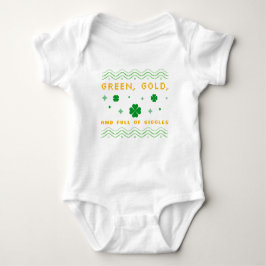Grün, Gold und voll von Giggles St. Patrick's Day Baby Strampler
