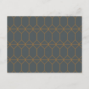 Grün, goldfarben, einfach, Retro, elegante Abbildu Postkarte