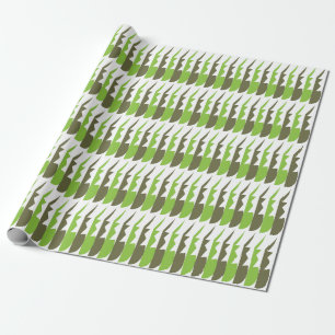 Grün Grau Abstrakte Moderne Muster Geschenkpapier
