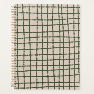Grün Grau Karomuster Modern & Minimalistisch Planer
