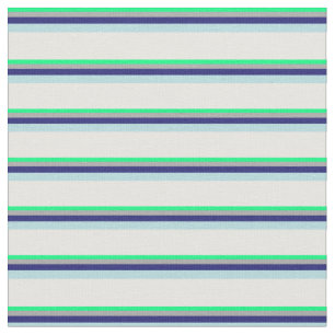 Grün, Grau, Mitternachtsblau, Pulver Blau und Weiß Stoff