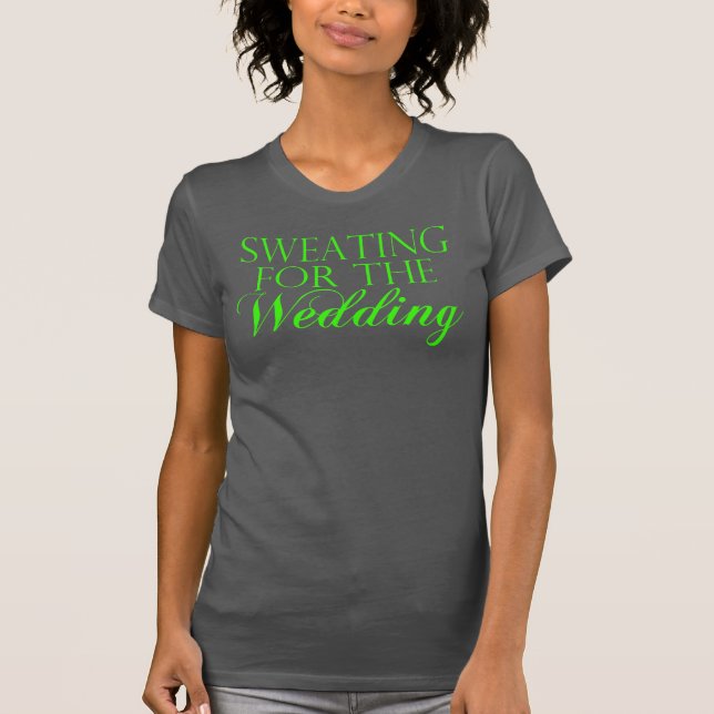 Grün & Grau Schwitzen für die Hochzeit. Singlet T-Shirt (Vorderseite)