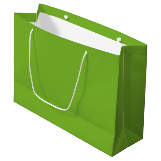 Grün Große Geschenktüte (Vorderseite Schrägansicht)