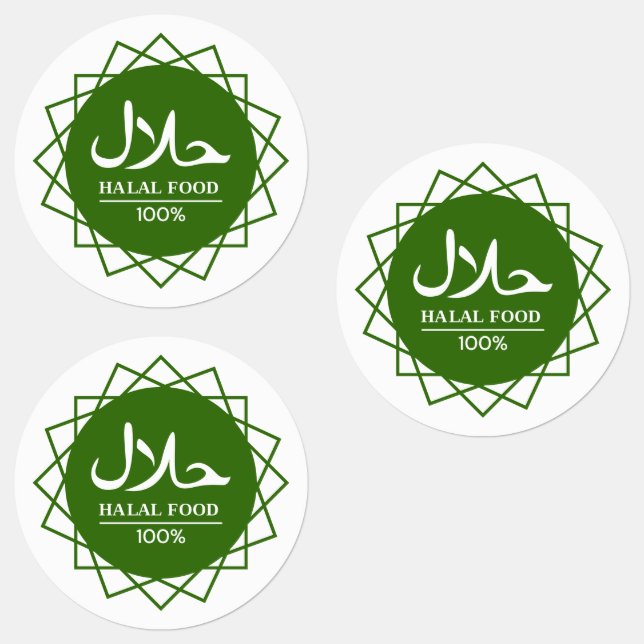 grün halal etiketten (Gruppe)