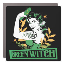 Grün Hexe Hübsches Button oben Tätowiertes Muskelm