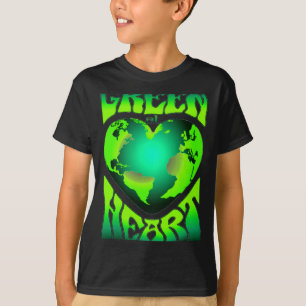 Grün im Herzen Eco Umweltfreundlich Retro T-Shirt