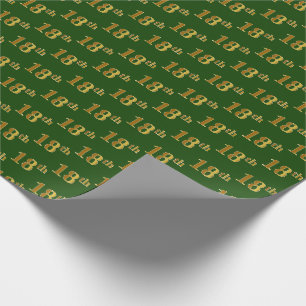 Grün, Imitat-Gold18. (achtzehntes) Ereignis Geschenkpapier