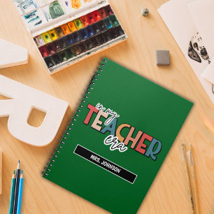 Grün in meiner Lehrer-Ära Zitat  Notizblock