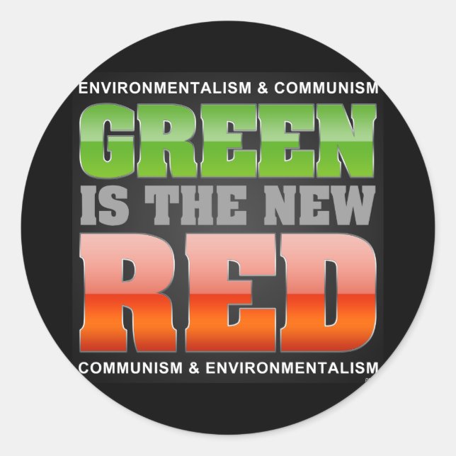 Grün ist das neue Rot Runder Aufkleber (Vorderseite)