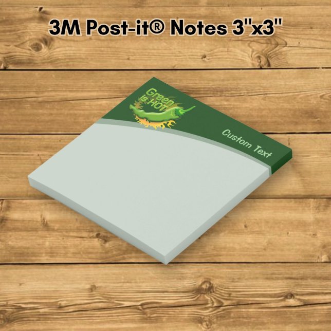 Grün ist HEISS Post-it Klebezettel (Von Creator hochgeladen)