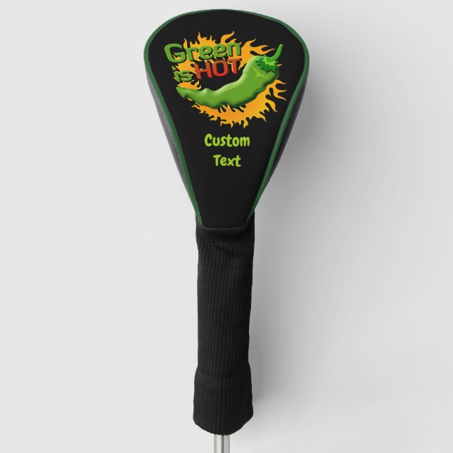 Grün ist HOT Golf Headcover (Vorderseite)