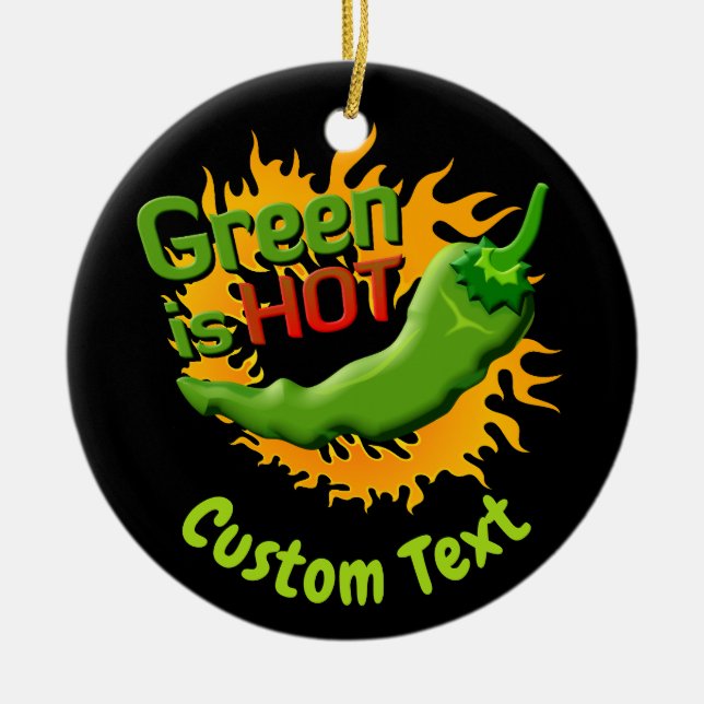 Grün ist HOT Keramik Ornament (Vorne)