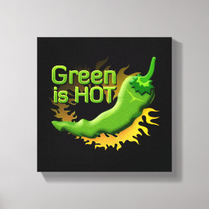 Grün ist HOT Leinwanddruck