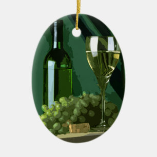 Grün ist weiß keramikornament