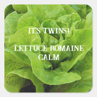 Grün ist Zwillingsbrille Quadratischer Aufkleber