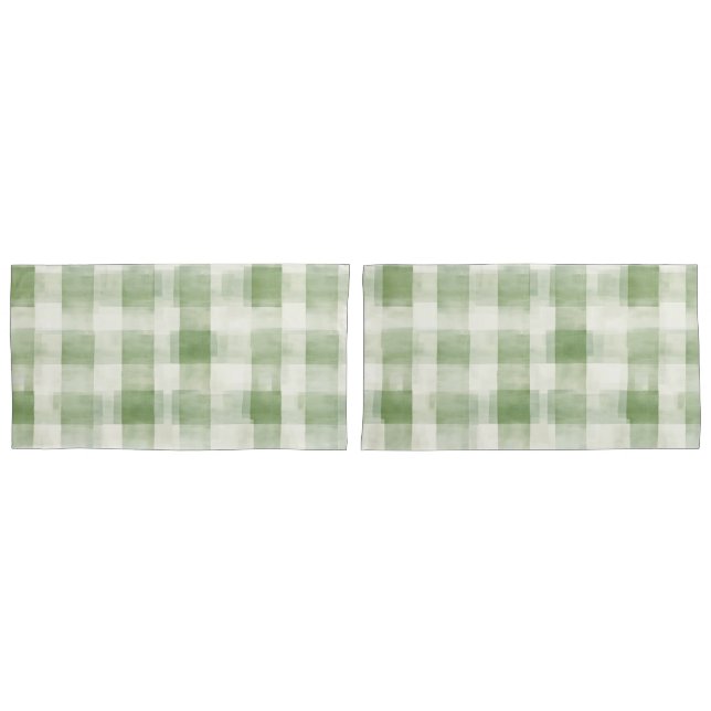 Grün kariert cremefarben   kissenbezug (Vorderseite-Set)