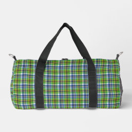 Grün kariert duffle bag