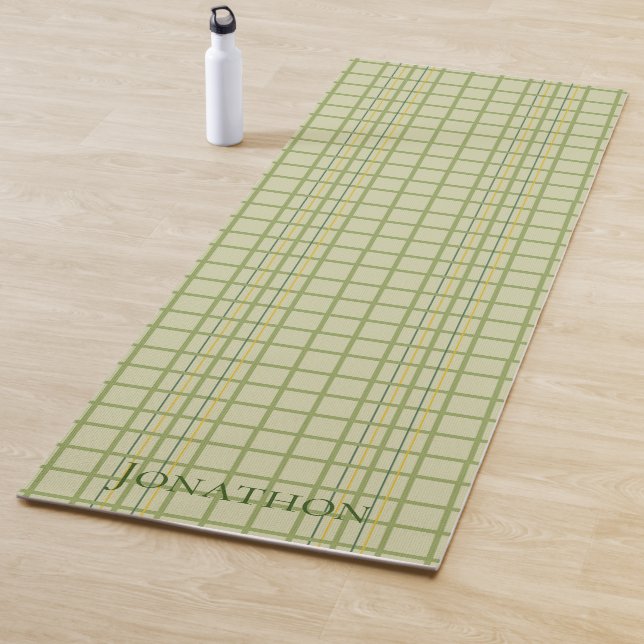 grün kariert mit dem Namen Classic Design Yoga Mat Yogamatte (Beispiel)