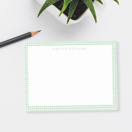Grün kariert post-it klebezettel