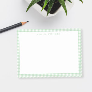 Grün kariert post-it klebezettel