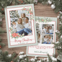 Grün kariert Weihnachtsfoto Frohe Weihnachten