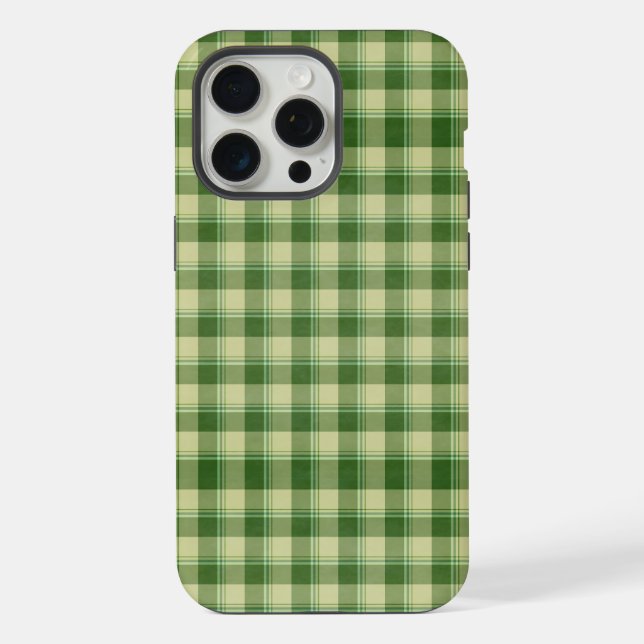 Grün kariert zum St. Patrick's Day iPhone Hülle (Rückseite)