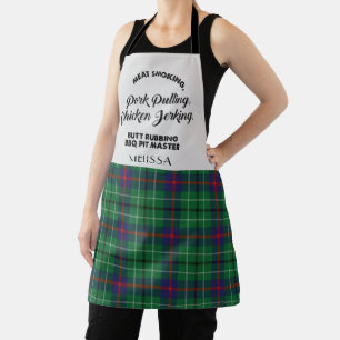 Grün karierter Plaid-Clan-Duncan-Tartan-Küchenschü Schürze