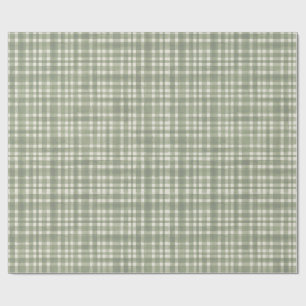 Grün kariertes Gingham-Geschenkpapier Geschenkpapier