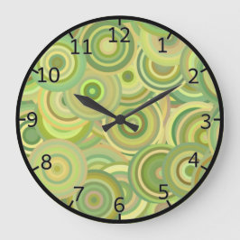 Grün kreist Mischung ein Große Wanduhr