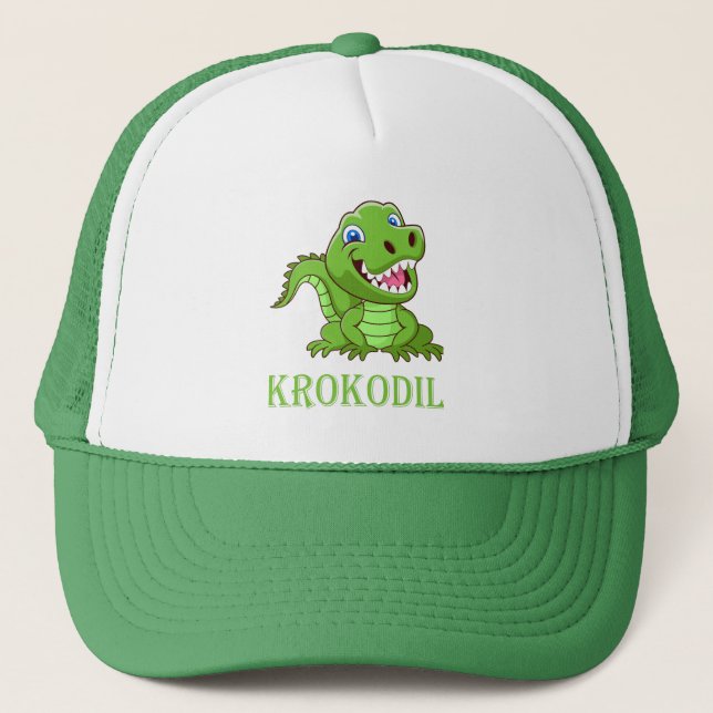 grün Krokodil Truckerkappe (Vorderseite)