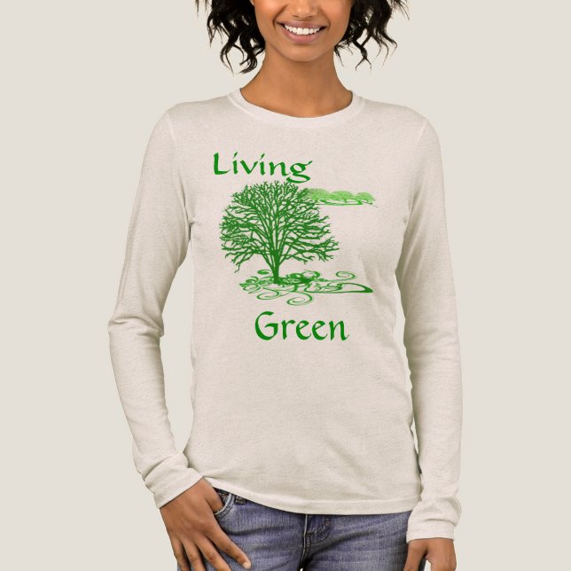 Grün leben Tri-Blend shirt (Vorderseite)