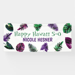 Grün, Lila, Berry Pink Hawaii 5-0 50. Banner